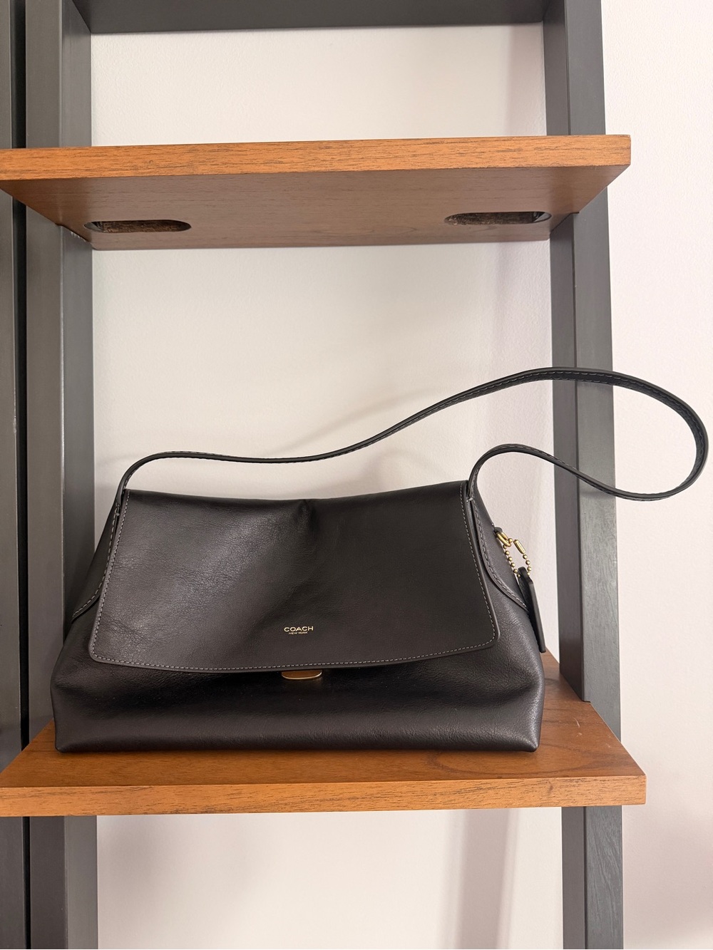 Coach Chelsea 30 Bag in Black with Brass Hardware
